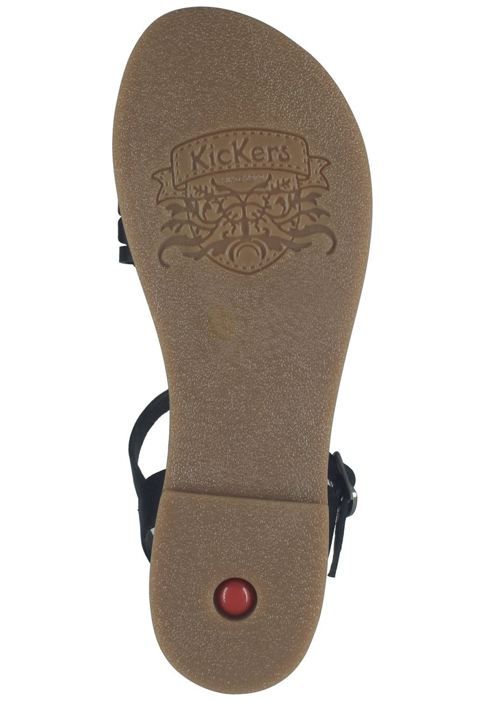 Kickers Sandalen Leder Schwarz - surf4shoes
