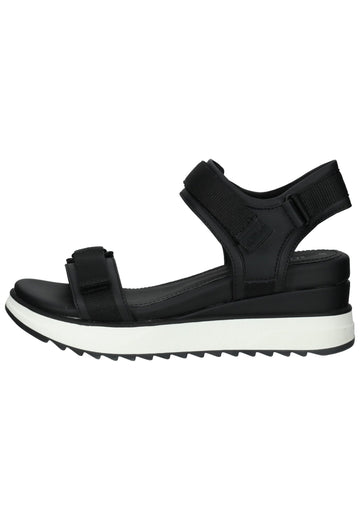s.Oliver Sandalen Lederimitat Schwarz - surf4shoes