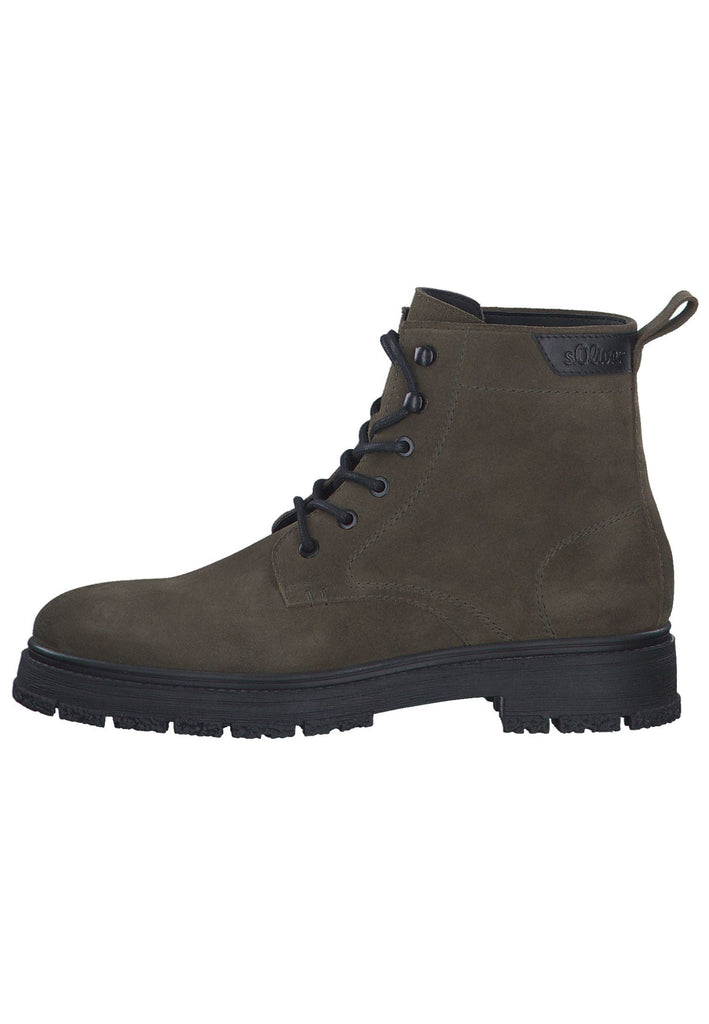 s.Oliver Stiefelette Leder Khaki - surf4shoes