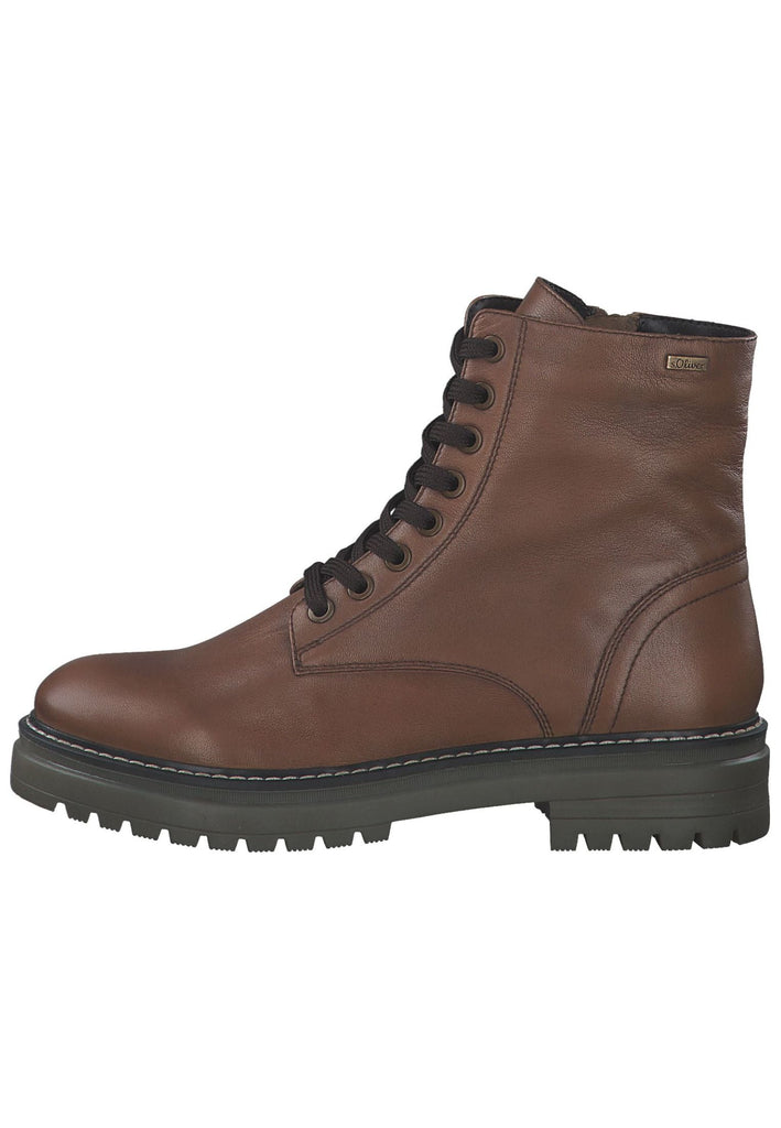 s.Oliver Stiefelette Leder Cognac - surf4shoes