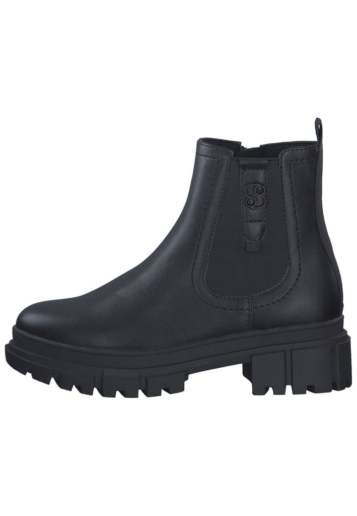 s.Oliver Stiefelette Lederimitat/Textil Black - surf4shoes