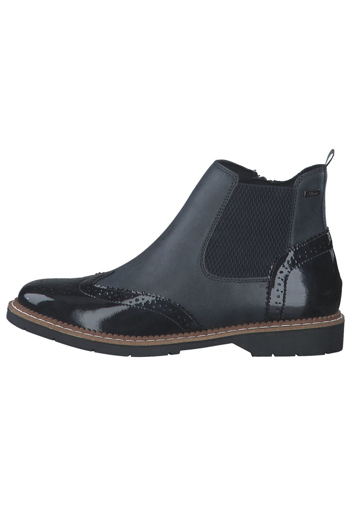 s.Oliver Stiefelette Lederimitat/Textil Navy - surf4shoes
