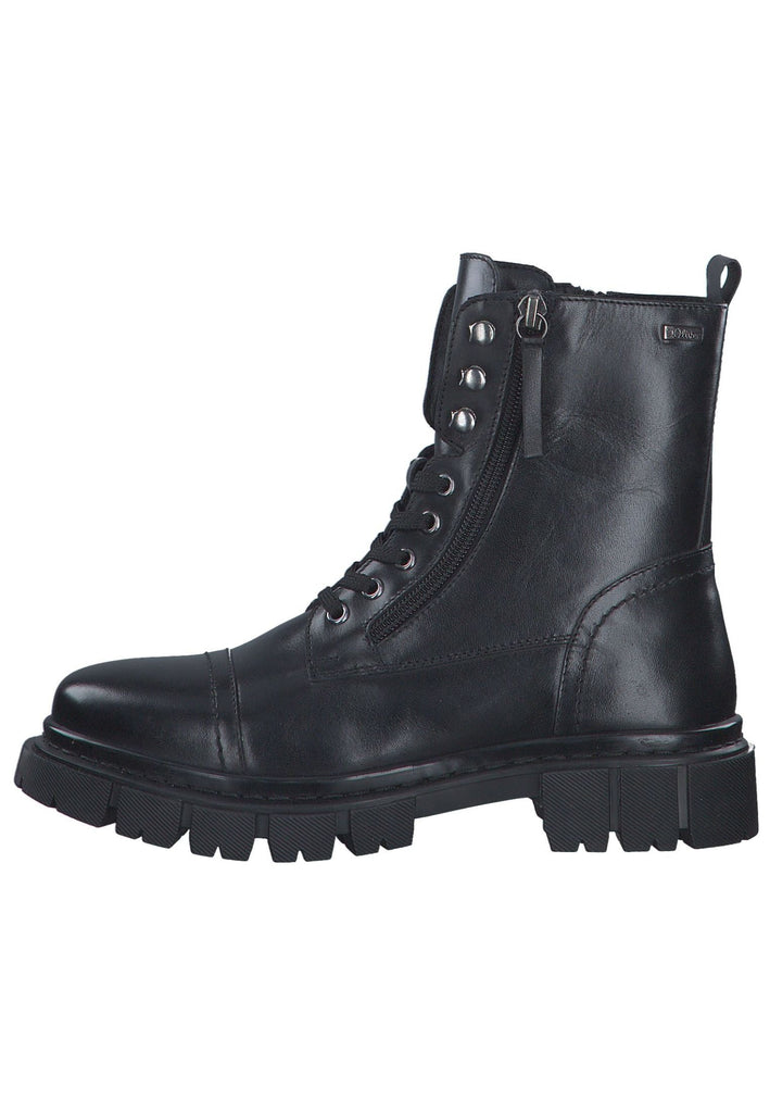 s.Oliver Stiefelette Leder Black - surf4shoes