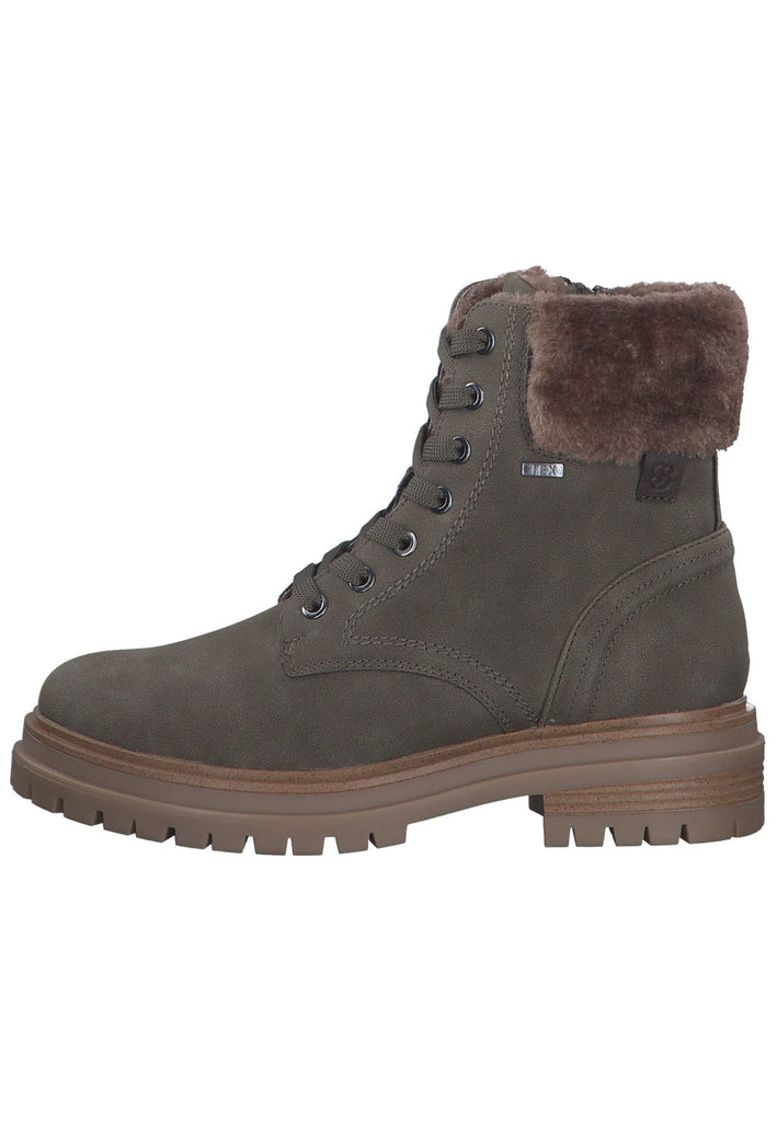 s.Oliver Stiefelette Lederimitat/Textil Olive - surf4shoes