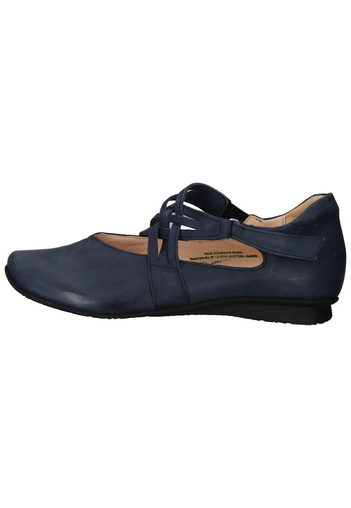 Think! Ballerinas Leder Blau - surf4shoes