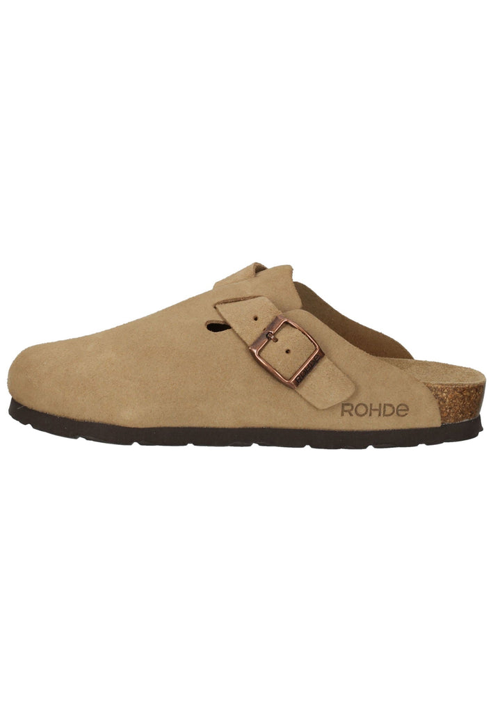 Rohde Hausschuhe Veloursleder Natur - surf4shoes