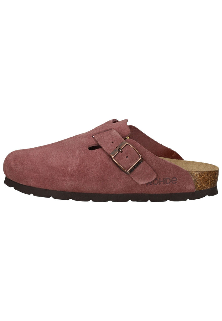 Rohde Hausschuhe Veloursleder Altrosa - surf4shoes