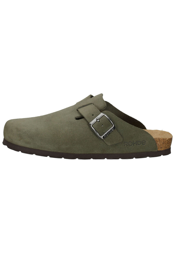 Rohde Hausschuhe Leder Olive - surf4shoes
