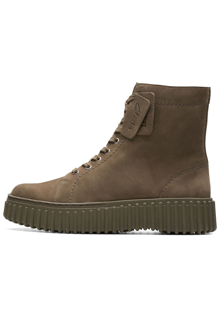 Clarks Stiefelette Leder Olive - surf4shoes