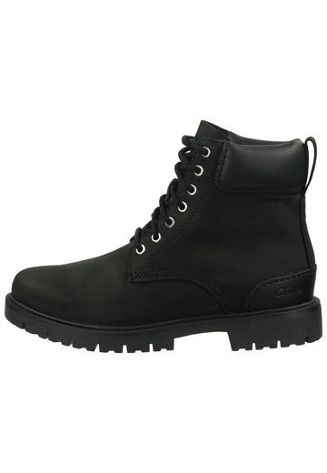 Clarks Stiefelette Leder Black - surf4shoes