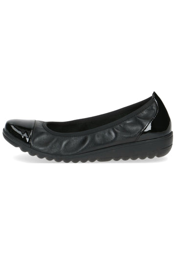 Caprice Ballerinas Leder Schwarz - surf4shoes