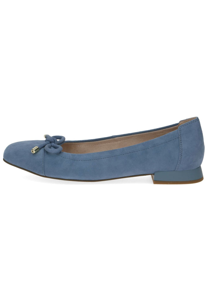 Caprice Ballerinas Veloursleder Blau - surf4shoes