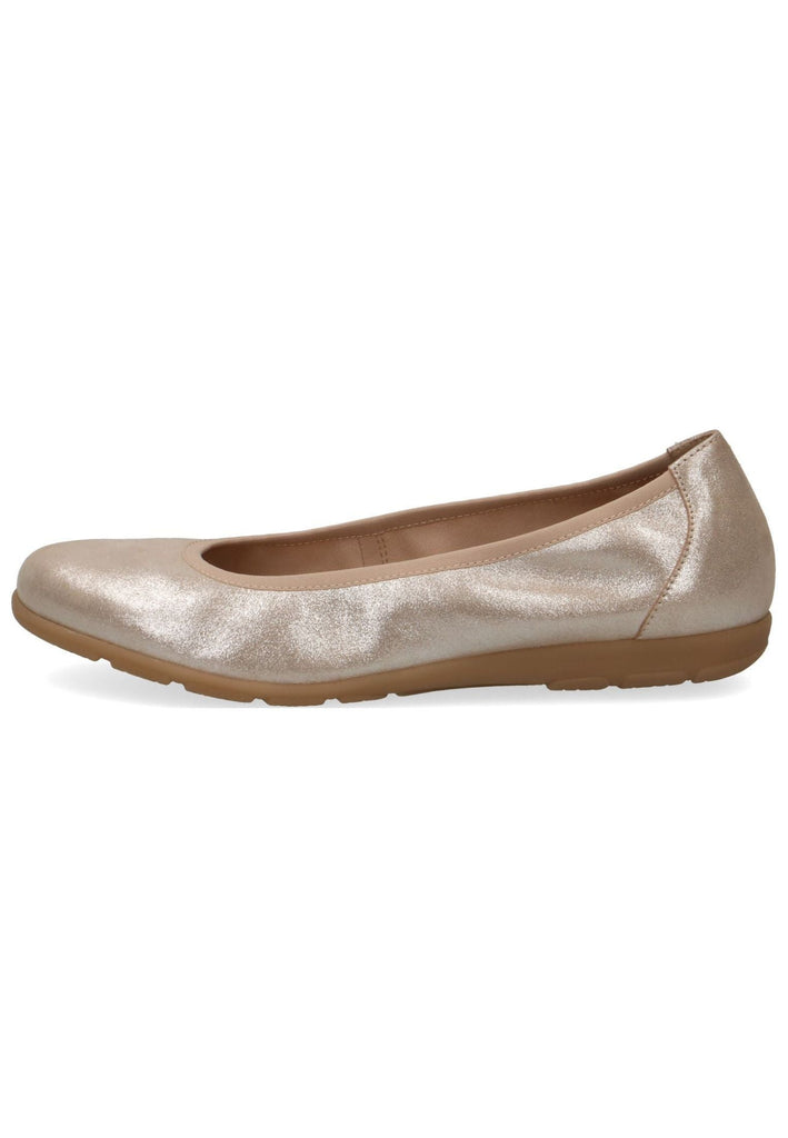 Caprice Ballerinas Veloursleder Taupe - surf4shoes