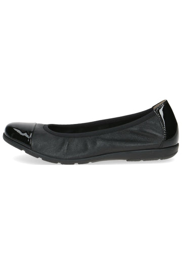 Caprice Ballerinas Leder Schwarz - surf4shoes