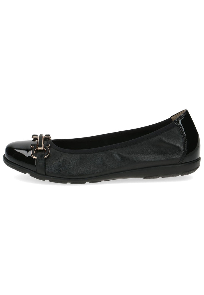 Caprice Ballerinas Leder Schwarz - surf4shoes