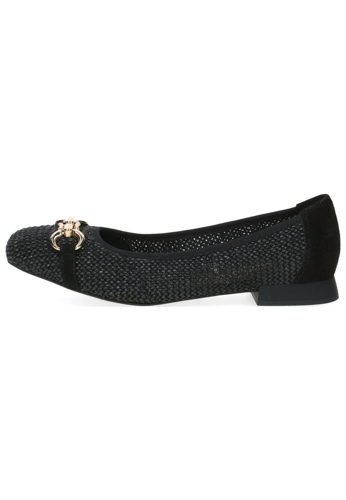 Caprice Ballerinas Leder/Textil Schwarz - surf4shoes