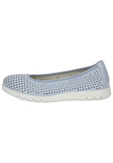 Caprice Ballerinas Leder Hellblau - surf4shoes