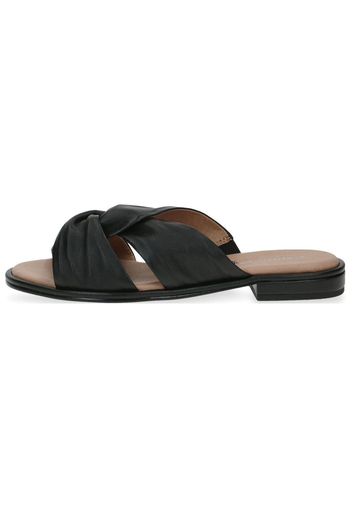 Caprice Pantoletten Leder Schwarz - surf4shoes
