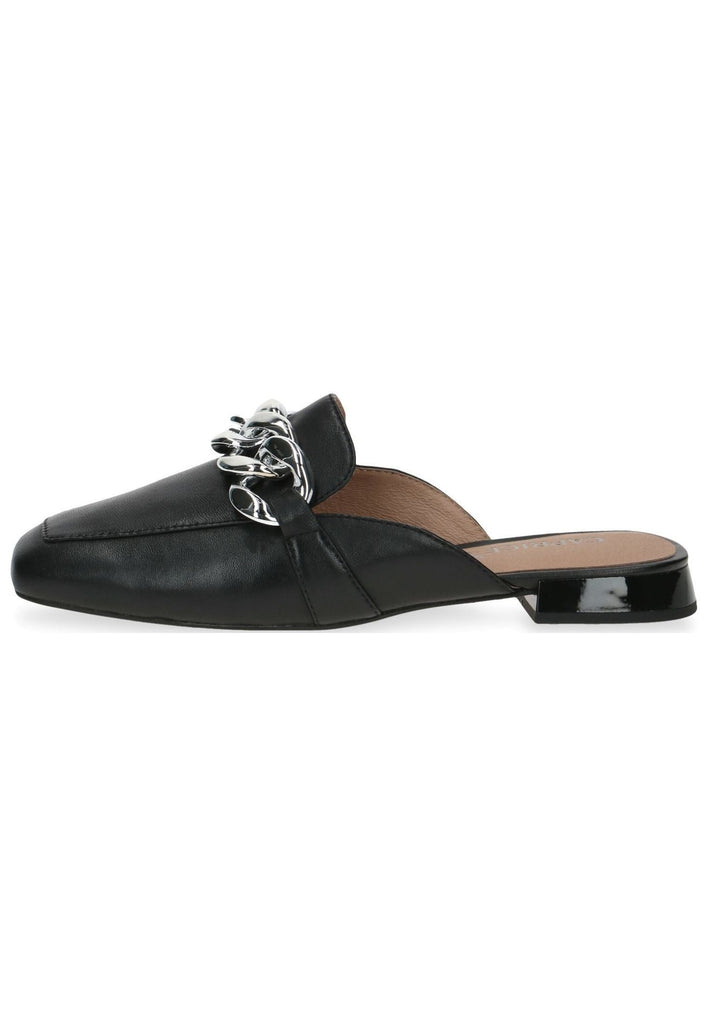 Caprice Pantoletten Leder Schwarz - surf4shoes
