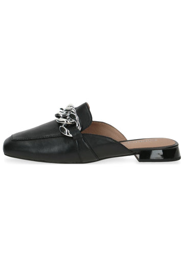 Caprice Pantoletten Leder Schwarz - surf4shoes