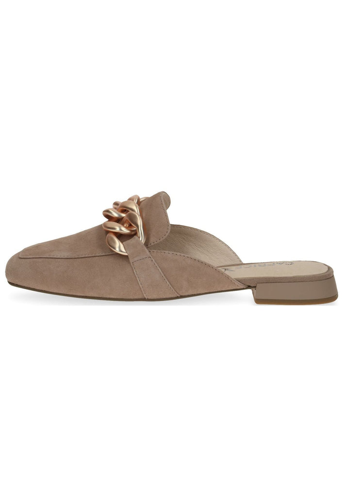 Caprice Pantoletten Veloursleder Braun - surf4shoes