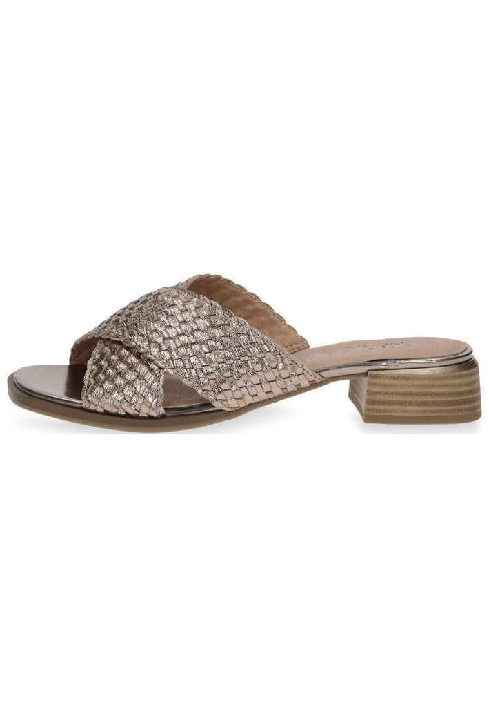 Caprice Pantoletten Leder Taupe - surf4shoes