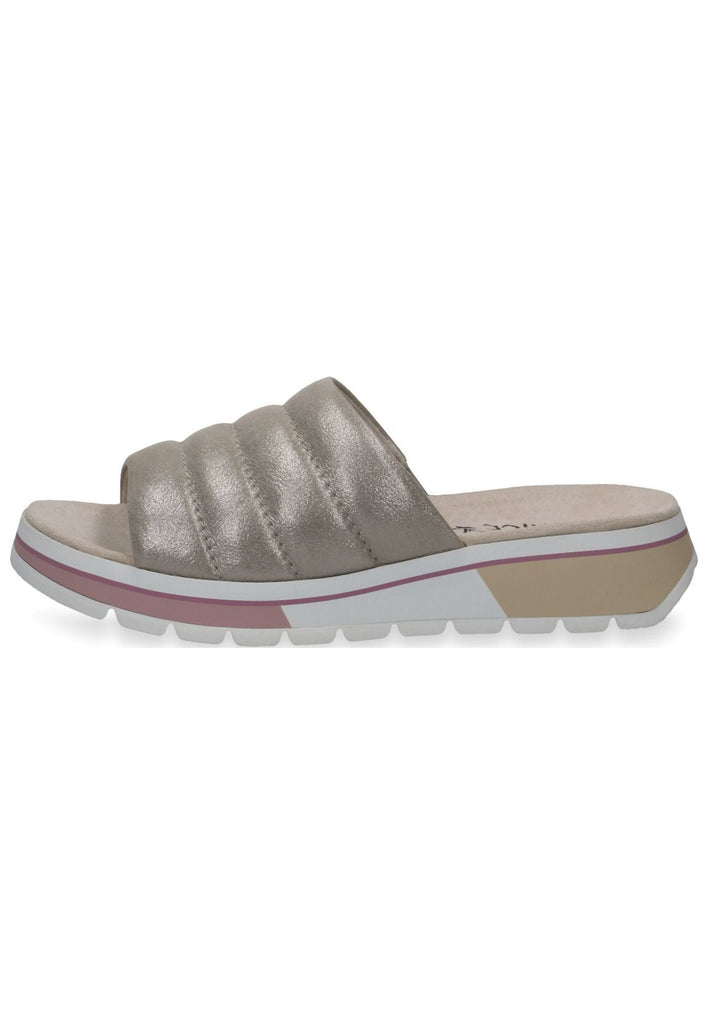 Caprice Pantoletten Leder Stone - surf4shoes
