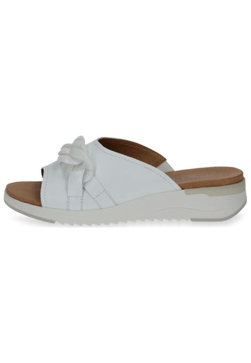 Caprice Pantoletten Leder Weiß - surf4shoes
