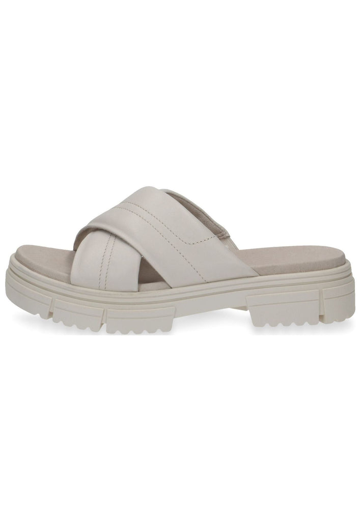 Caprice Pantoletten Leder Weiß - surf4shoes