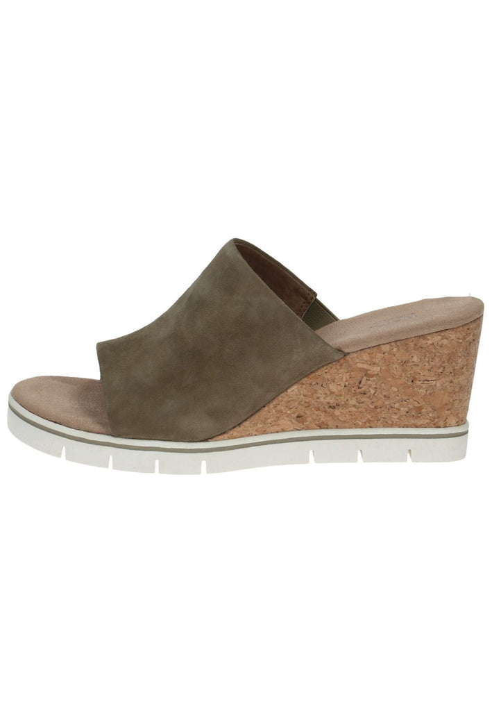 Caprice Pantoletten Veloursleder Grün - surf4shoes