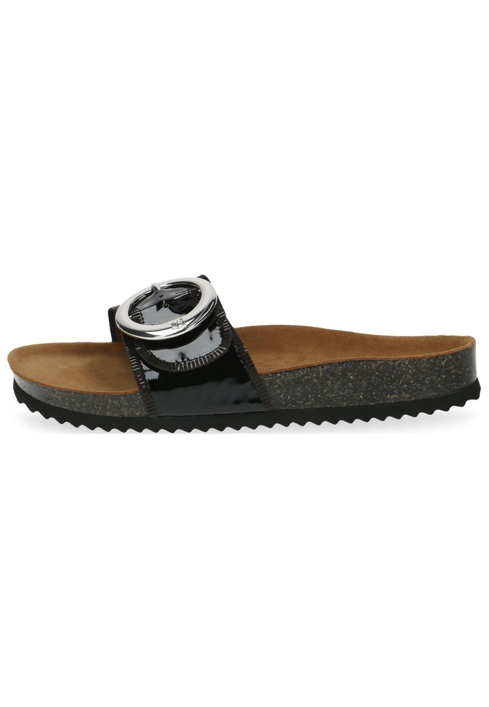 Caprice Pantoletten Leder Schwarz - surf4shoes