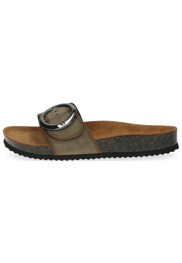 Caprice Pantoletten Leder Braun - surf4shoes