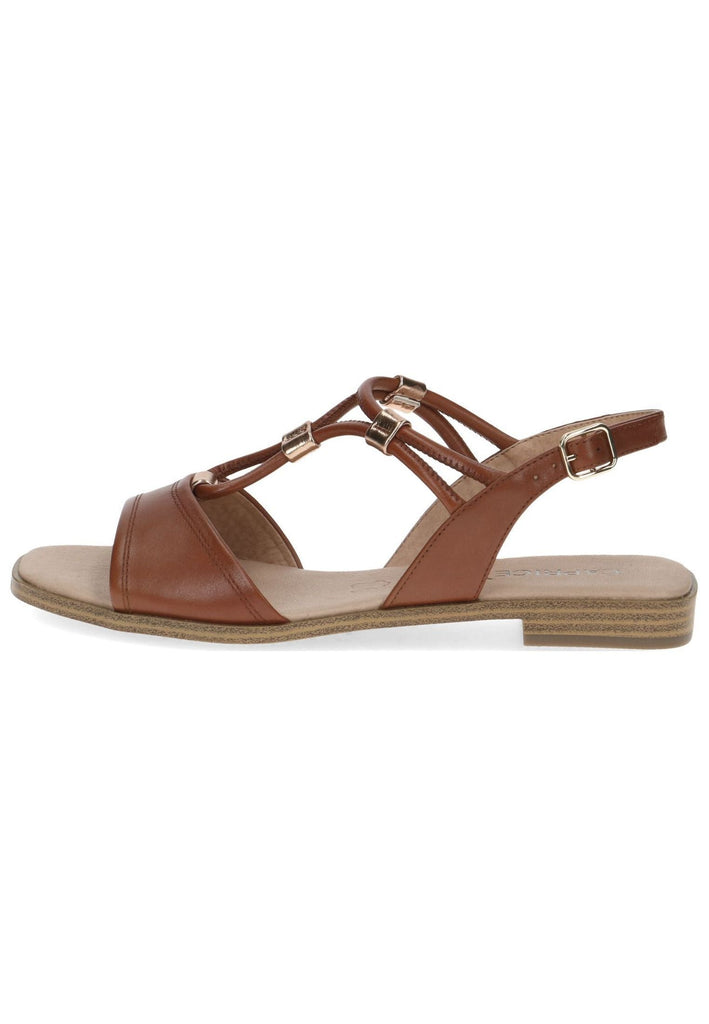 Caprice Sandalen Leder/Textil Cognac - surf4shoes