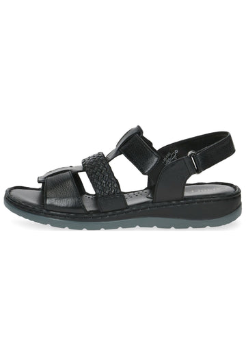 Caprice Sandalen Leder Schwarz - surf4shoes