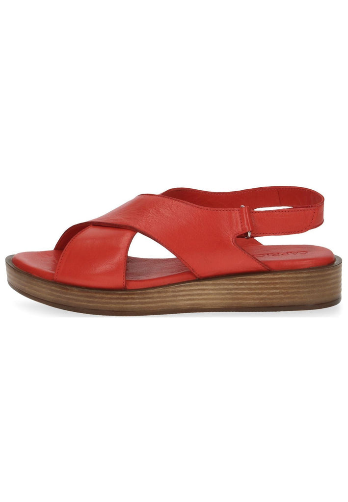 Caprice Sandalen Leder Rot - surf4shoes