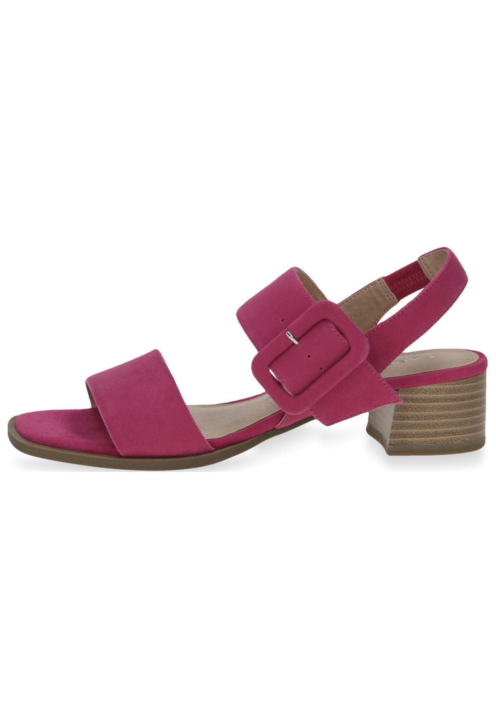 Caprice Sandalen Veloursleder Fuchsia - surf4shoes