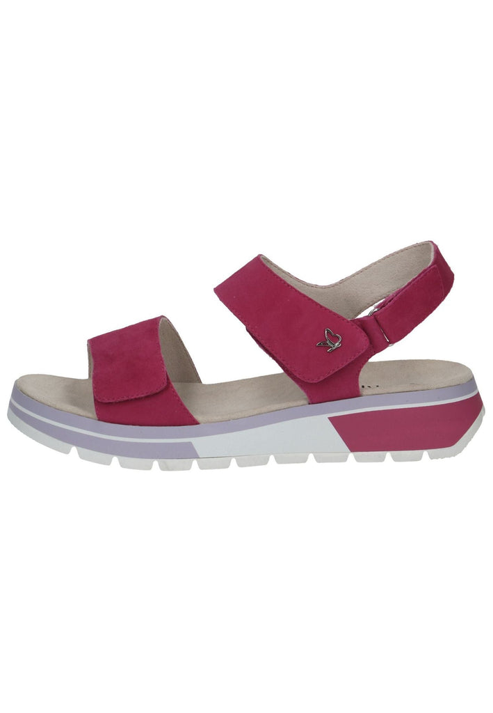 Caprice Sandalen Veloursleder Fuchsia - surf4shoes