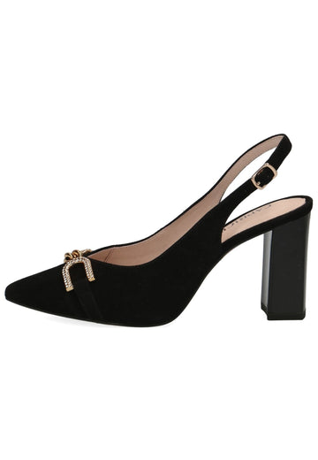 Caprice Pumps Veloursleder Schwarz - surf4shoes