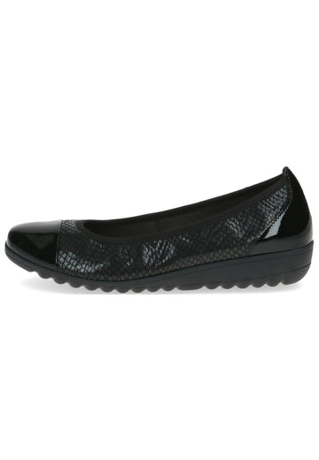 Caprice Ballerinas Leder Schwarz - surf4shoes