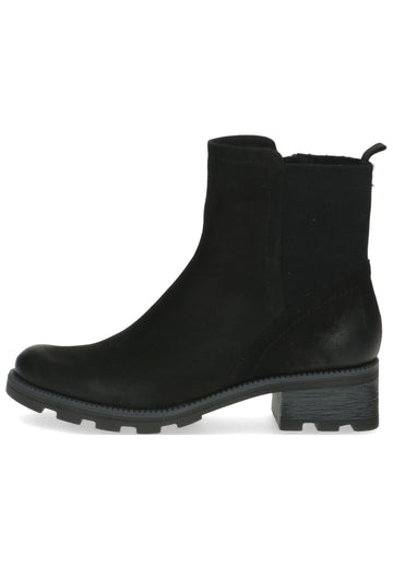 Caprice Stiefelette Leder Schwarz - surf4shoes