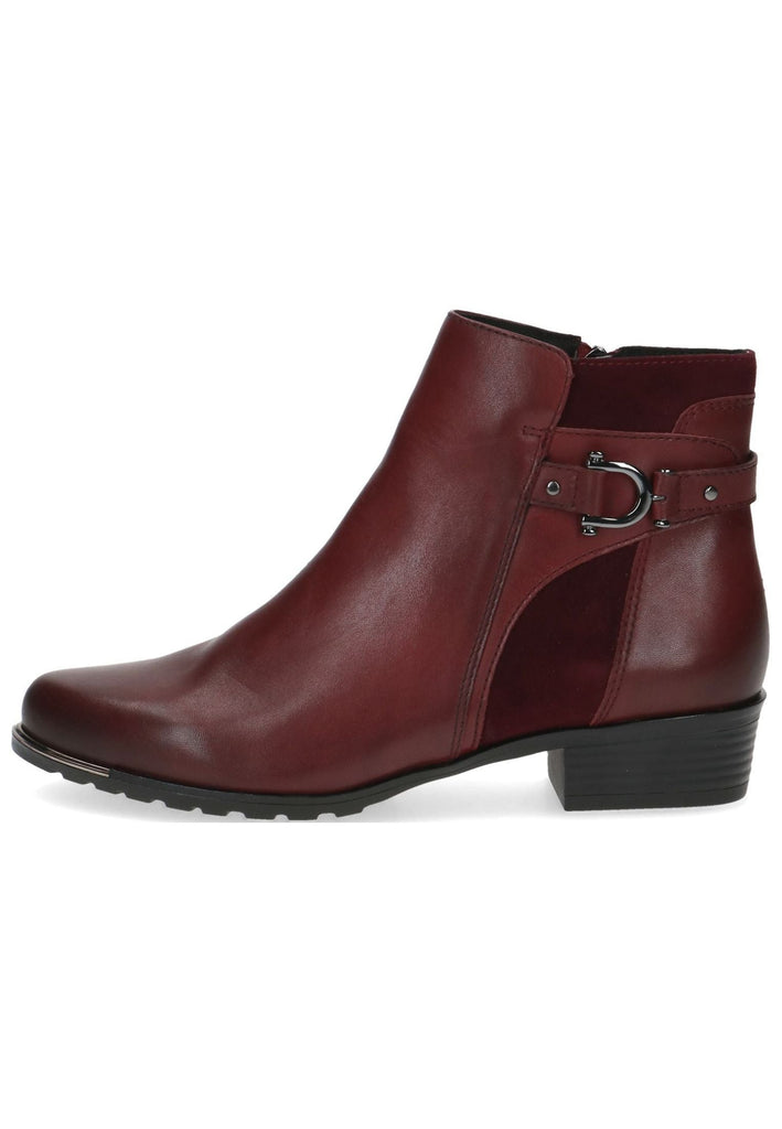 Caprice Stiefelette Leder Bordeaux - surf4shoes