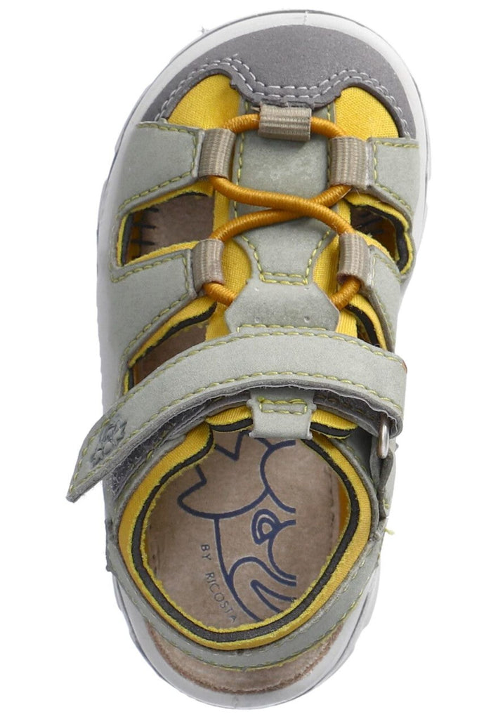 Pepino Sandalen Lederimitat/Textil Grün/Gelb - surf4shoes