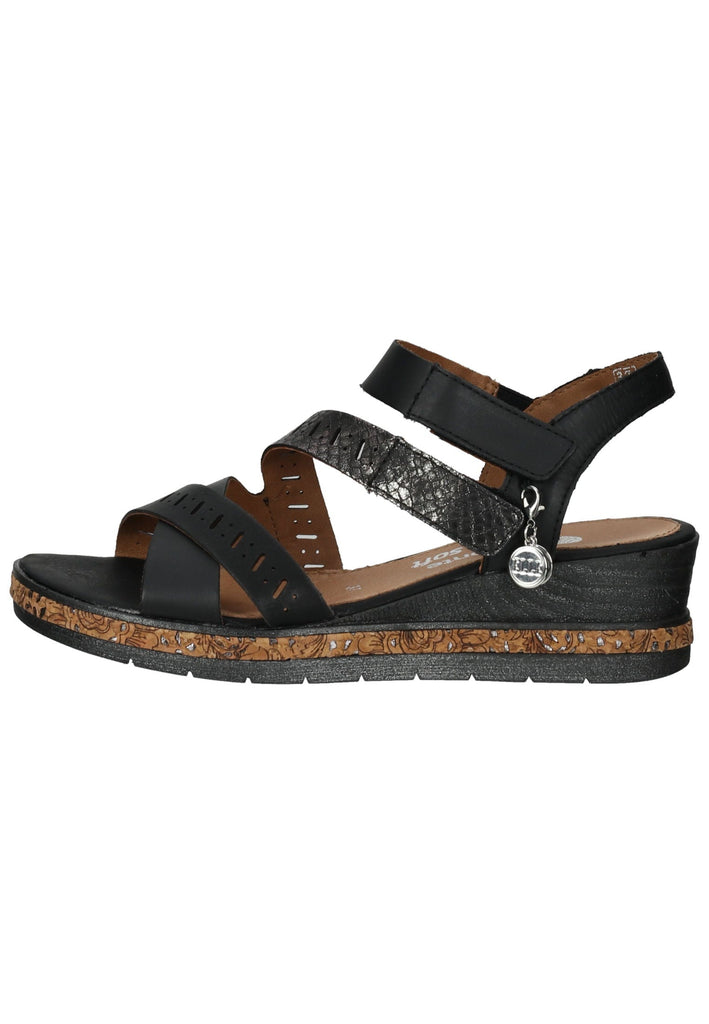 Remonte Sandalen Glattleder Schwarz - surf4shoes