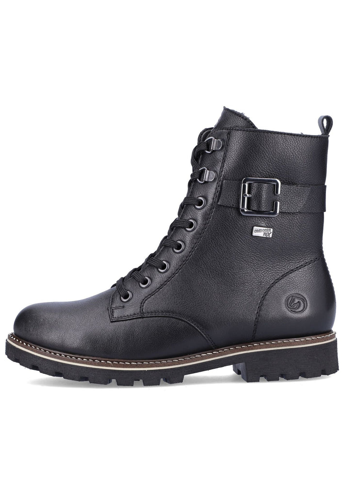 Remonte Stiefelette Glattleder Schwarz - surf4shoes