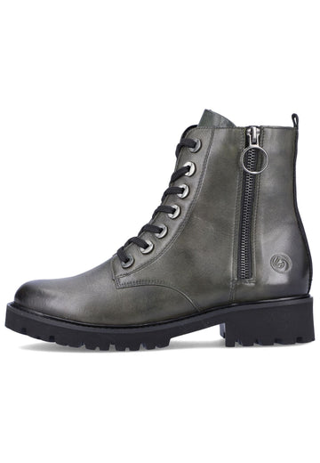 Remonte Stiefelette Glattleder Dunkelgrün - surf4shoes
