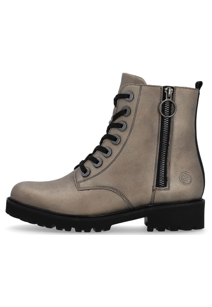 Remonte Stiefelette Glattleder Silber - surf4shoes
