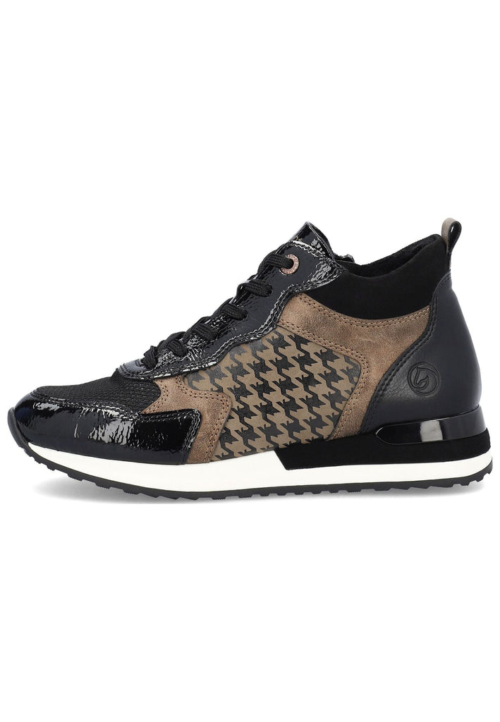 Remonte Sneaker Lederimitat Schwarz - surf4shoes