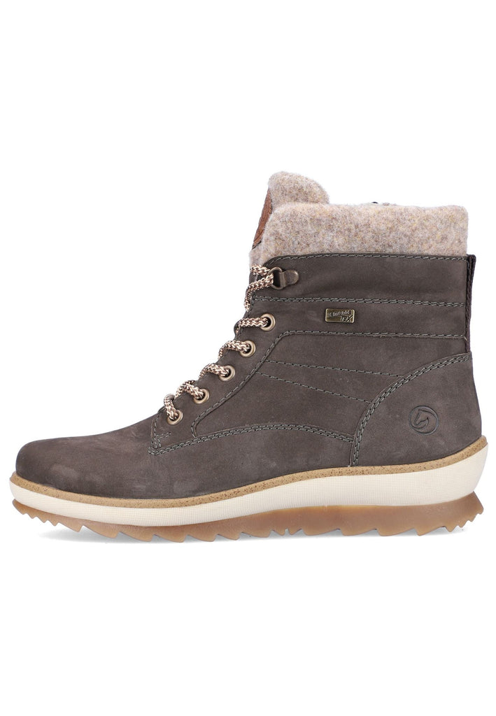 Remonte Stiefelette Veloursleder Smoke - surf4shoes