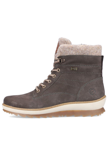Remonte Stiefelette Veloursleder Smoke - surf4shoes