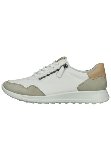 ecco Sneaker Leder Weiß/Beige - surf4shoes